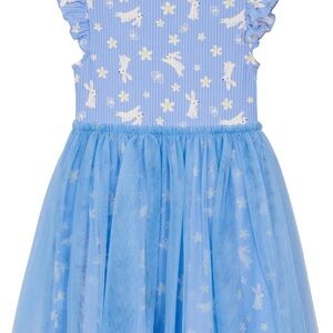 Blue Bunny Print Dress